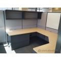 Teknion Grey & Blonde Systems Furniture, Cubicles, Work Stations